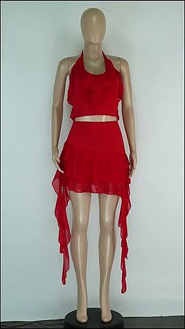 SUPER WHOLESALE | Layered Wave Skirt Set