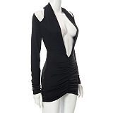 SUPER WHOLESALE | Halter Open Back Mini Dress