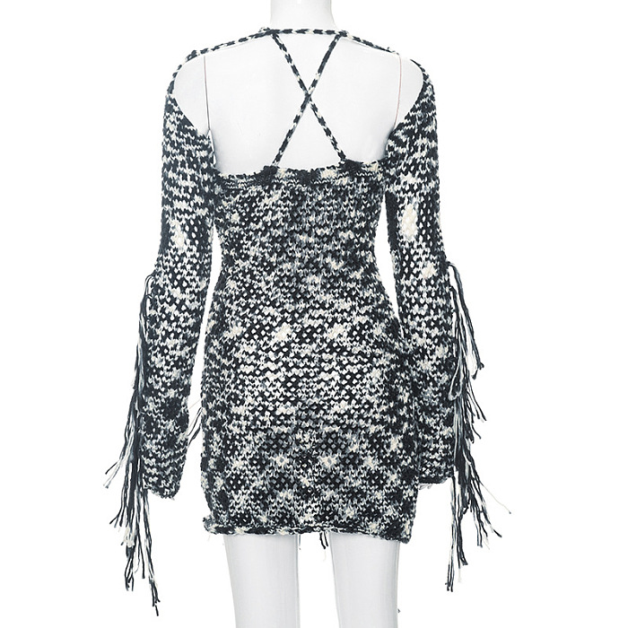 SUPER WHOLESALE | Knitted String Deco Dress
