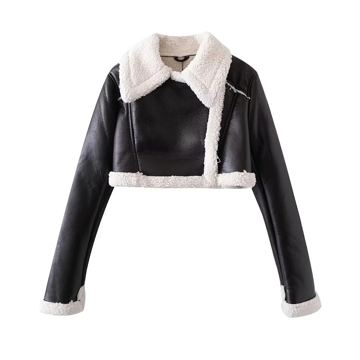 SUPER WHOLESALE | Patchwork Woolen Layered Jacket Top