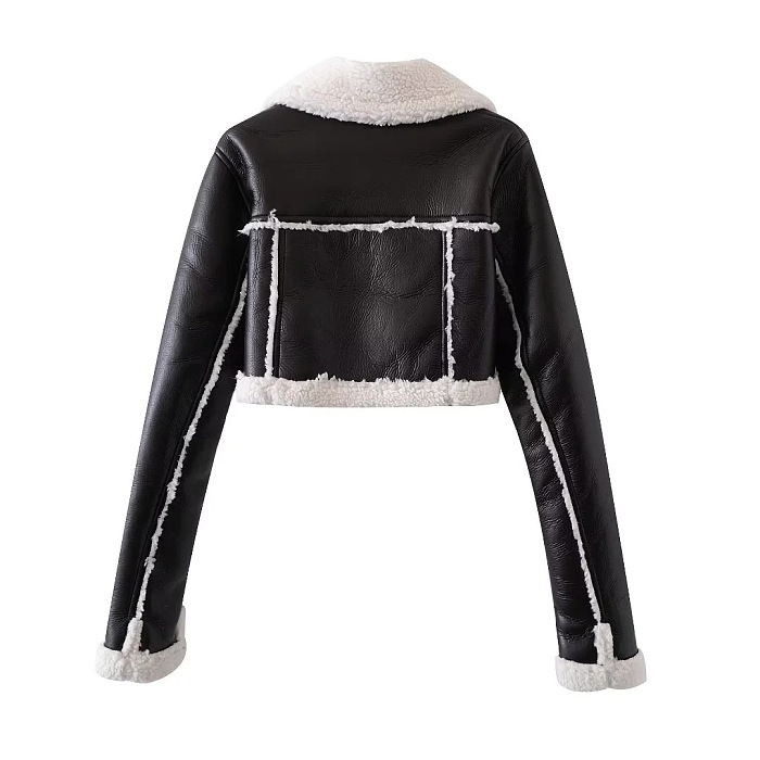 SUPER WHOLESALE | Patchwork Woolen Layered Jacket Top