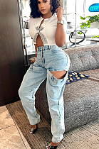 SUPER WHOLESALE | Front Split T-shirt Top