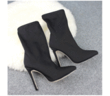 Low Top Elastic Boots in Solid