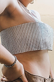 SUPER WHOLESALE | Fake Diamonds Mounted Bandeau Top