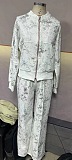 SUPER WHOLESALE | Sequined Printed Zip-up Casual Two-Piece Set