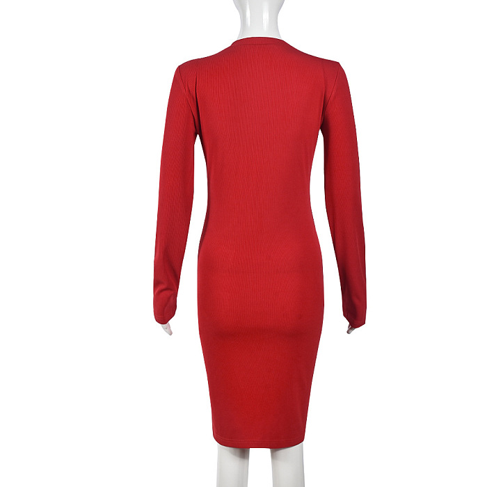 SUPER WHOLESALE | Pit Material Heart Cut-out Dress