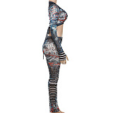 SUPER WHOLESALE | Magical Pattern Digital Printing Two-Piece Set