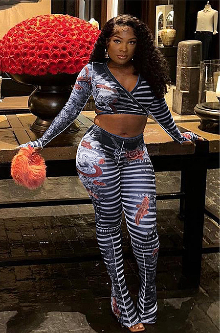 SUPER WHOLESALE | Magical Pattern Digital Printing Two-Piece Set