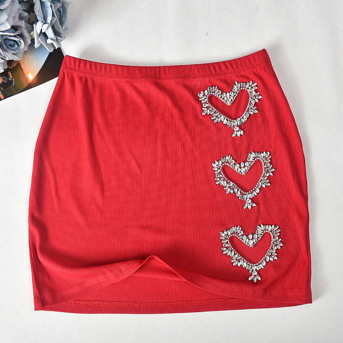 SUPER WHOLESALE | Pit Material Heart Cut-out Set in Red