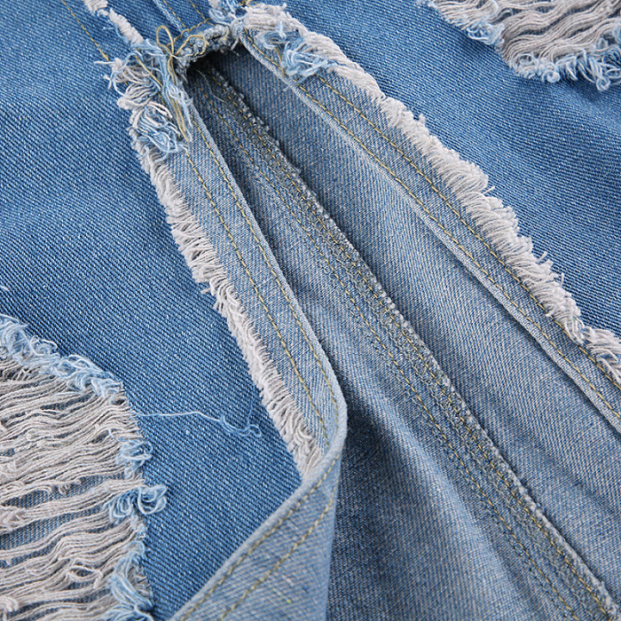 SUPER WHOLESALE | Distress Front Split Skirt