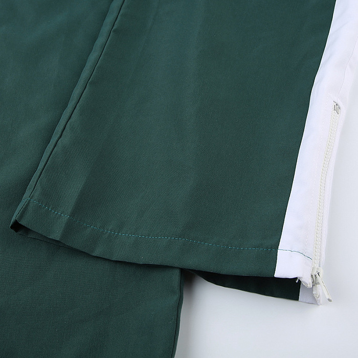 SUPER WHOLESALE | Patchwork Jogger Set in Green and White