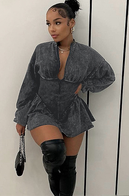 SUPER WHOLESALE | A-shape Flare Bottom Dress