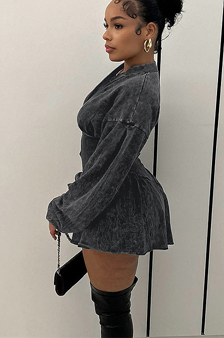 SUPER WHOLESALE | A-shape Flare Bottom Dress