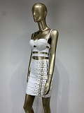SUPER WHOLESALE |  Buckle Decor Skirt Set in White
