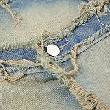 SUPER WHOLESALE | Aged Coverd Denim Skirt