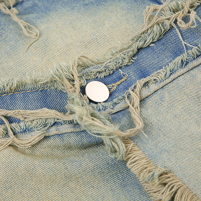 SUPER WHOLESALE | Aged Coverd Denim Skirt