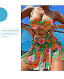 SUPER WHOLESALE | Flowers & Leaves Printed Swimwear in 3 Pieces