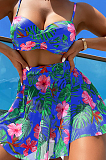 SUPER WHOLESALE | Flowers & Leaves Printed Swimwear in 3 Pieces