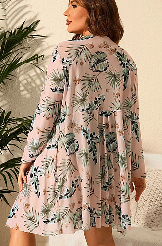 SUPER WHOLESALE | Palm Leaves Printed Swimwear in 3 Pieces