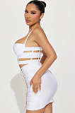 SUPER WHOLESALE |  Buckle Decor Skirt Set in White