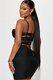 SUPER WHOLESALE |  Buckle Decor Skirt Set in Black