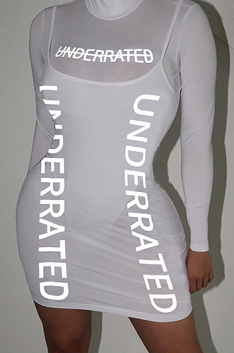 SUPER WHOLESALE | Long Sleeve Bodysuit & Maxi Dress Set in White