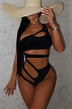 SUPER WHOLESALE | One Shoulder Cut-out Swimwear