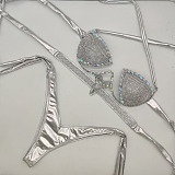 SUPER WHOLESALE | Bling Bling Halter Back Tied Bikini