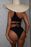 SUPER WHOLESALE | One Shoulder Cut-out Swimwear