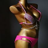 SUPER WHOLESALE | Bling Bling Rhinestone Beaded Halter Bikini