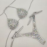 SUPER WHOLESALE | Bling Bling Rhinestone Beaded Halter Bikini