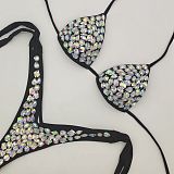 SUPER WHOLESALE | Bling Bling Rhinestone Beaded Halter Bikini
