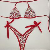 SUPER WHOLESALE | Bling Bling Rhinestone Beaded Halter Bikini