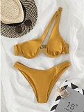 SUPER WHOLESALE | Pit Material Pactchwork Not Symmetrical Cropping Swimwear