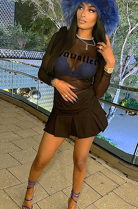 SUPER WHOLESALE | See-through Printed Long Sleeve Top