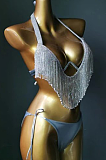 SUPER WHOLESALE | Metal Construction Tassel Bling Bling Bikini