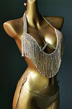 SUPER WHOLESALE | Metal Construction Tassel Bling Bling Bikini