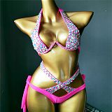 SUPER WHOLESALE | Colored Rhinestone Bling Bling Bikini