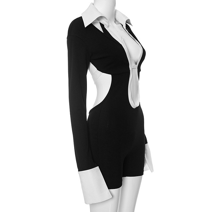 SUPER WHOLESALE | Two Tones Open-back Romper