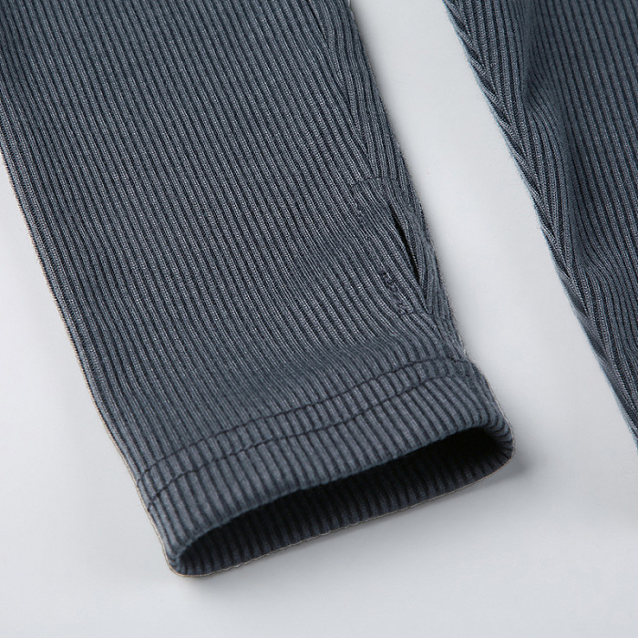 SUPER WHOLESALE | Pit Material Denims Skirt Set in Grey