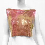 SUPER WHOLESALE | Sequins Off Shoulder T-Shirt Top in Pink