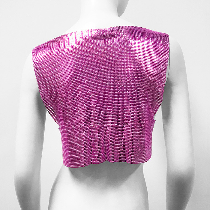 SUPER WHOLESALE | Sequins Off Shoulder T-Shirt Top in Rose Red