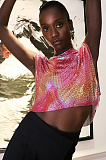 SUPER WHOLESALE | Sequins Off Shoulder T-Shirt Top in Pink