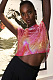 SUPER WHOLESALE | Sequins Off Shoulder T-Shirt Top in Pink