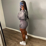 SUPER WHOLESALE | Tracking Top & Skirt Bottom with Criss-cross Details