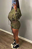 SUPER WHOLESALE | Tracking Top & Skirt Bottom with Criss-cross Details