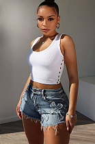 SUPER WHOLESALE |  Distressed Hem Cross Shorts