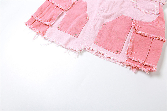 SUPER WHOLESALE | Two Tones Turtle Neck Denim Set