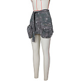 SUPER WHOLESALE |  Camo Pockets Mini Skirt