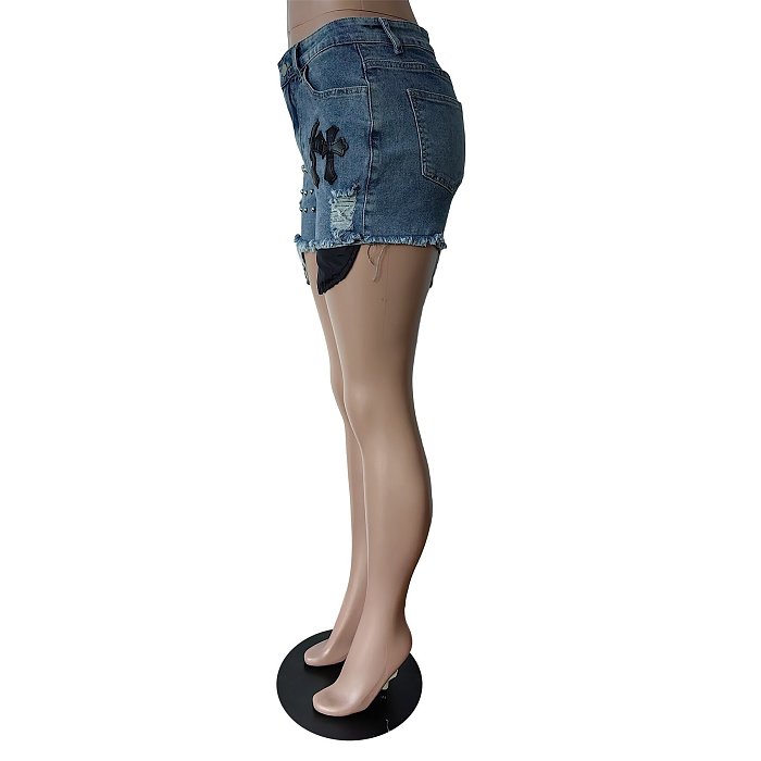 SUPER WHOLESALE |  Rivet Decor Shorts